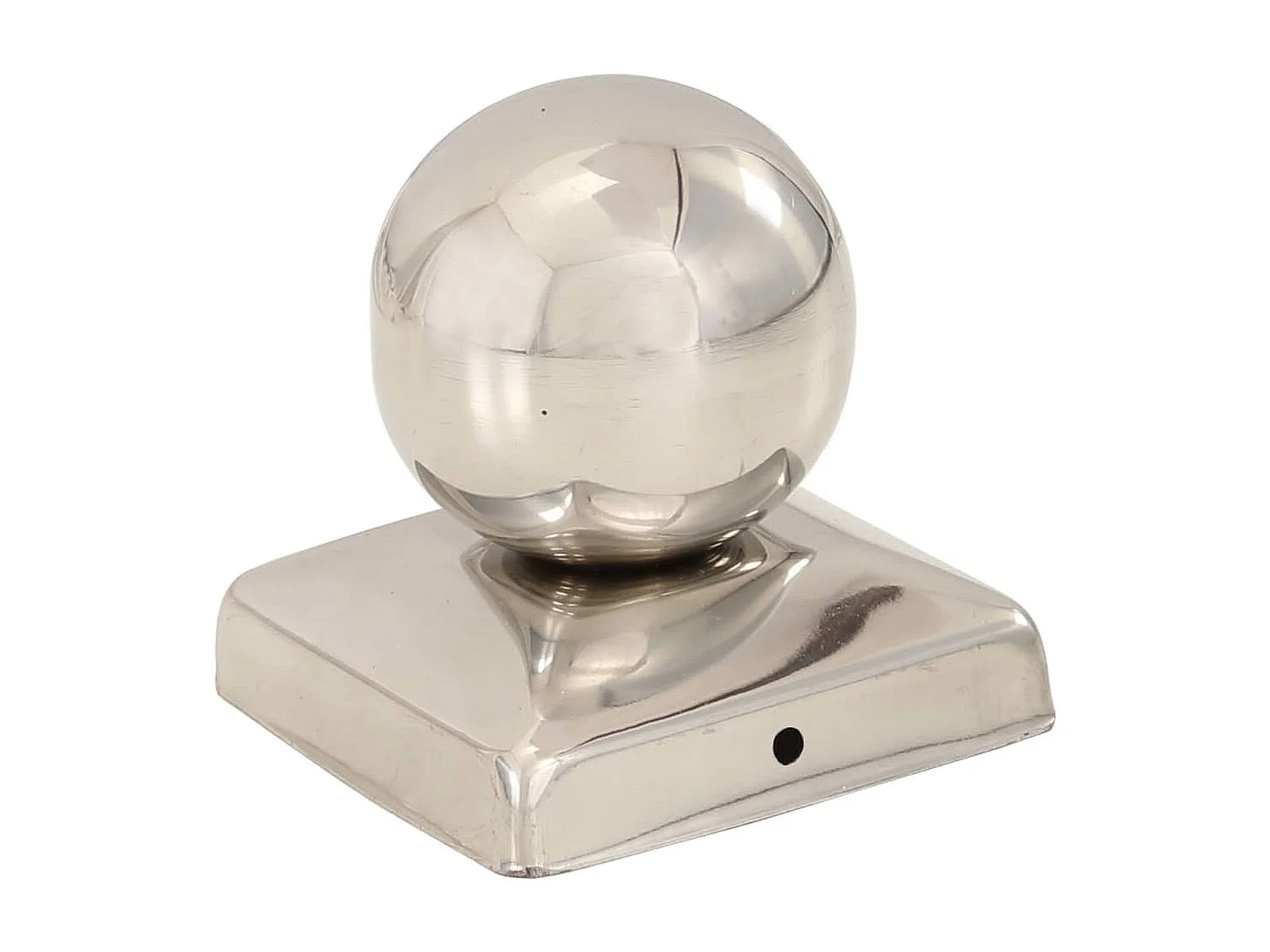 Tappi per pali 6 pz. Globo finale Acciaio inox 71x71 mm