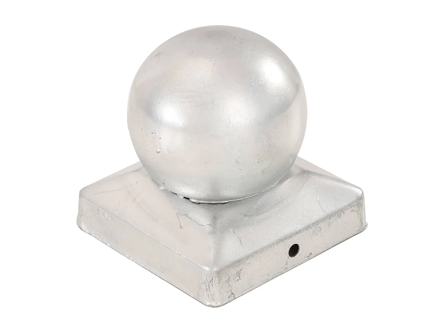 Tampas de poste 6 peças Globo final Metal galvanizado 91x91 mm