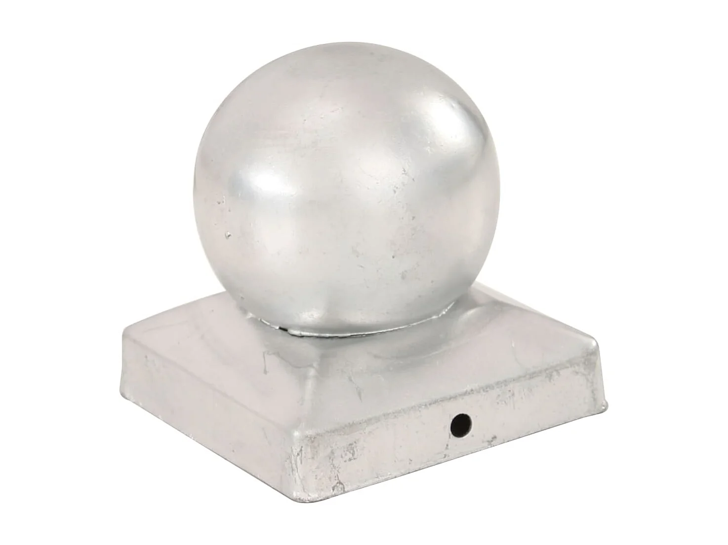 Tampas de poste 6 peças Globo final Metal galvanizado 91x91 mm