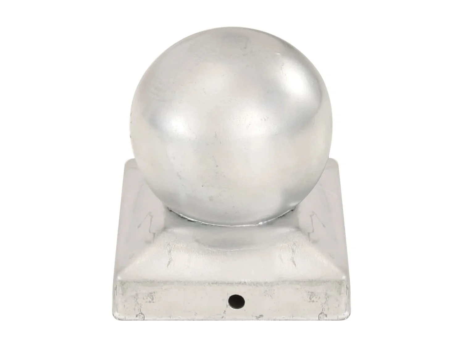 Tampas de poste 6 peças Globo final Metal galvanizado 91x91 mm