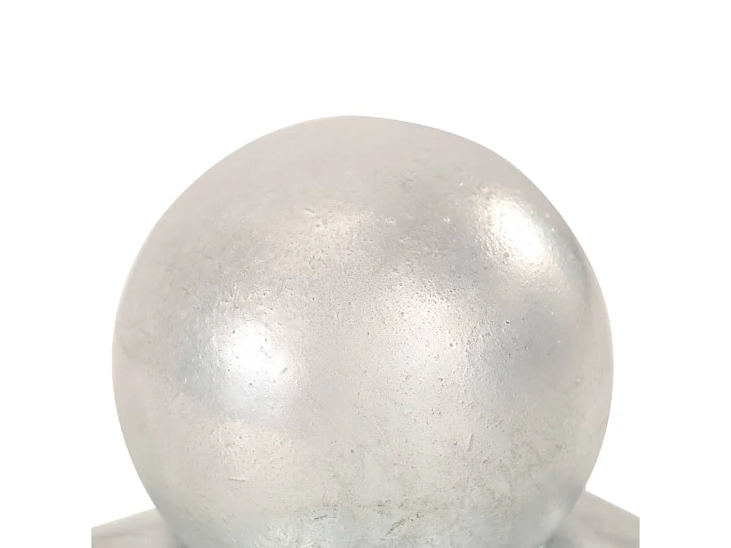 Tampas de poste 6 peças Globo final Metal galvanizado 91x91 mm