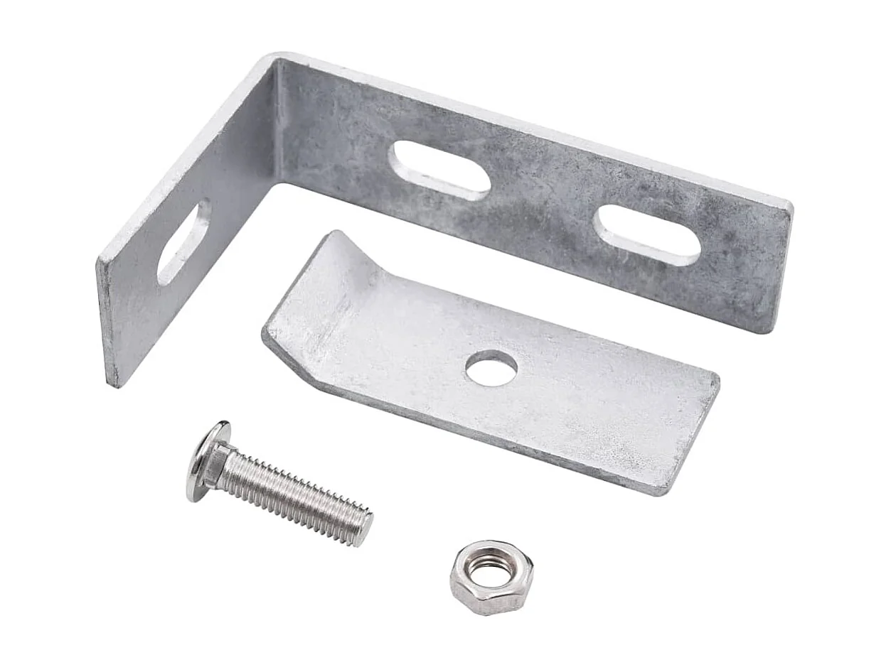 Set di 10 connettori angolari da parete color argento