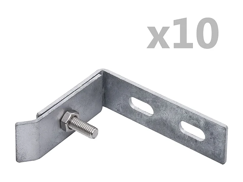 Ensemble de 10 connecteurs d'angle mural Argenté