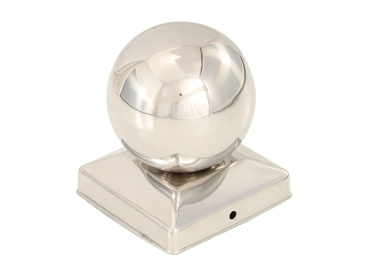 Tappi per pali 6 pz. Globo finale Acciaio inox 91x91 mm