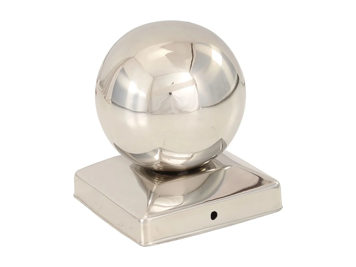 Bouchons de poteau 6 pcs Globe final Acier inoxydable 91x91 mm