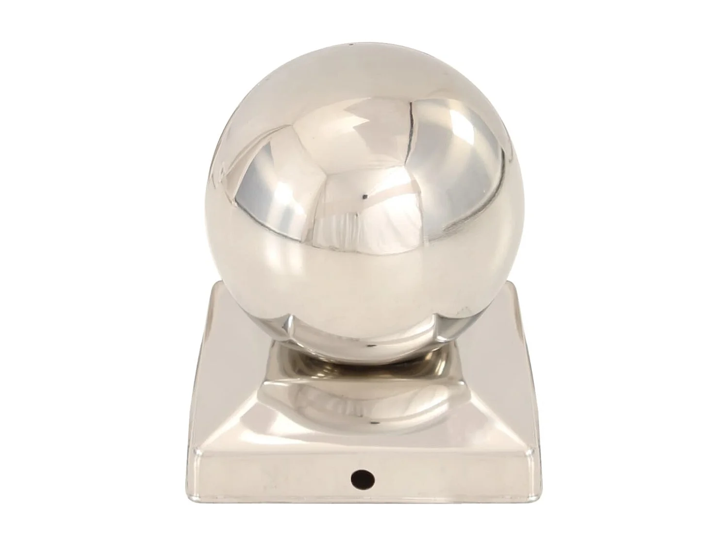 Bouchons de poteau 6 pcs Globe final Acier inoxydable 91x91 mm