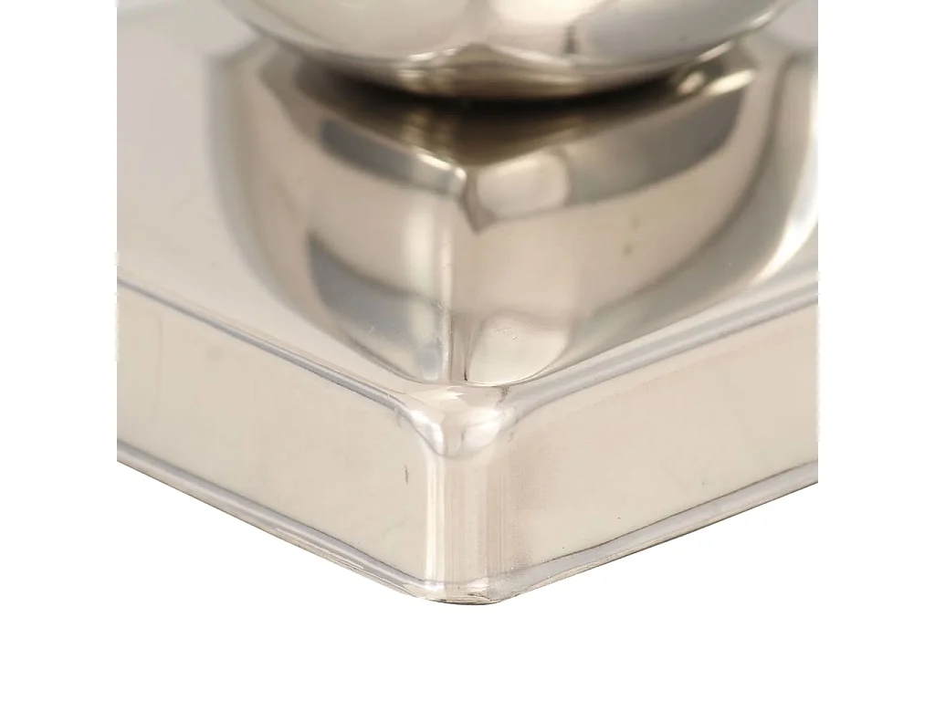 Bouchons de poteau 6 pcs Globe final Acier inoxydable 91x91 mm