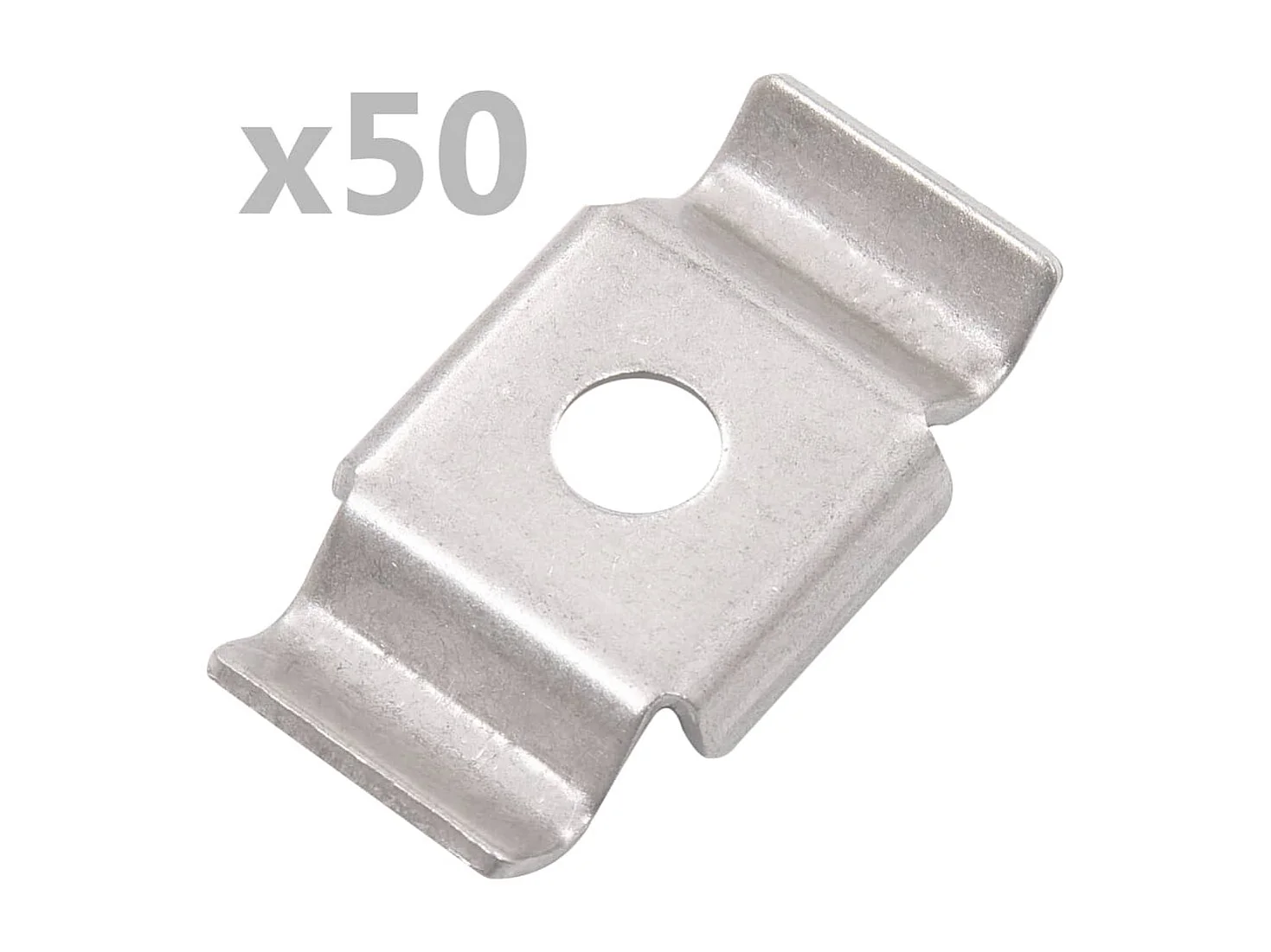 Vlinderschuttingclips 50 stuks RVS