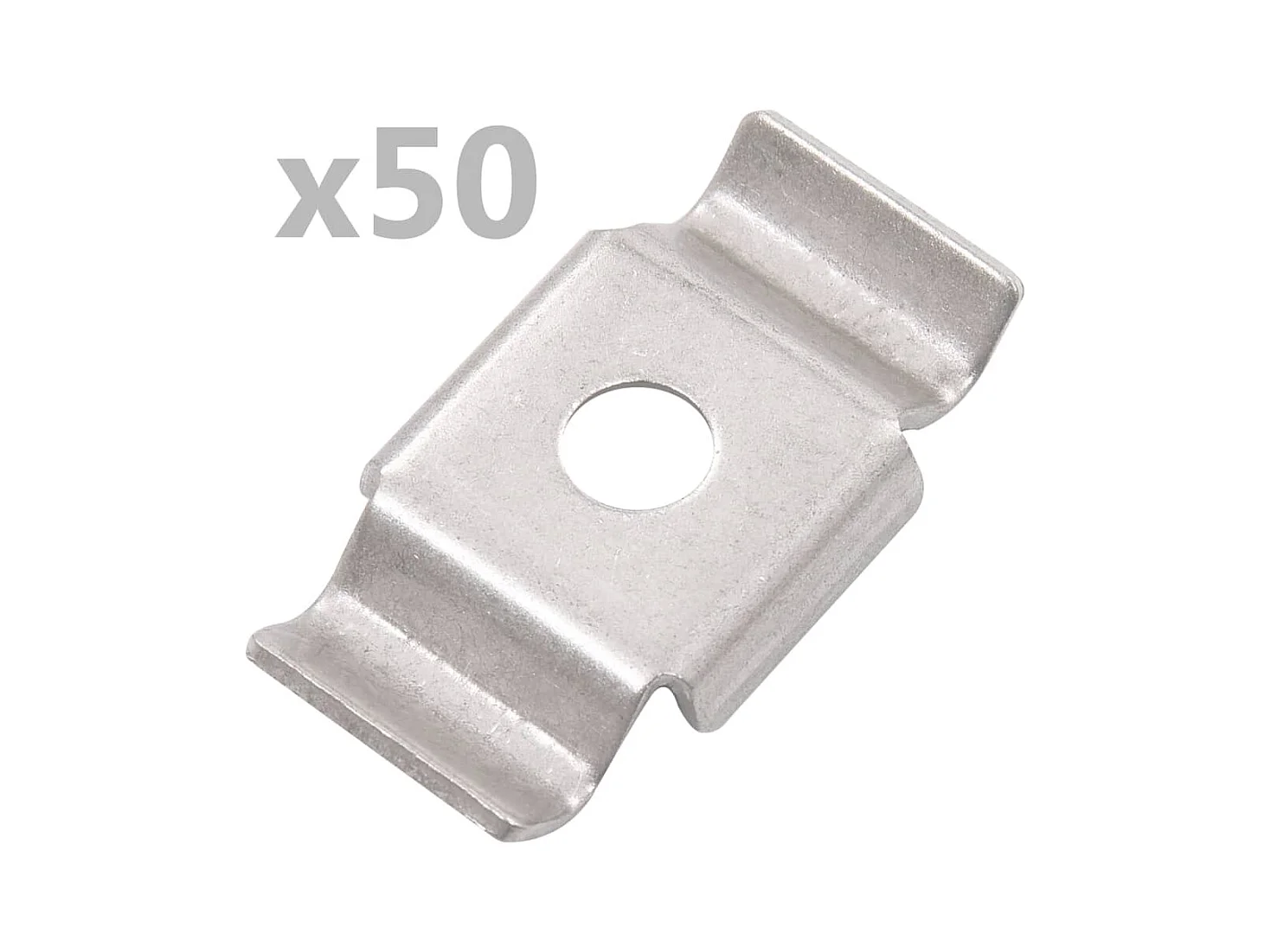 Clips para valla de mariposa, 50 unidades, acero inoxidable