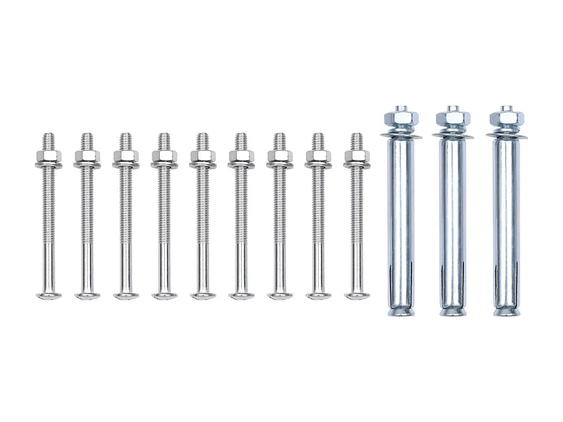 Supports pour poteau de clôture 3 pcs Acier galvanisé