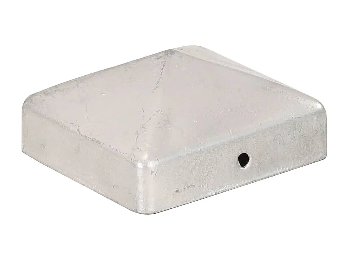 Tapas para postes de valla 6 piezas Metal galvanizado 71x71 mm