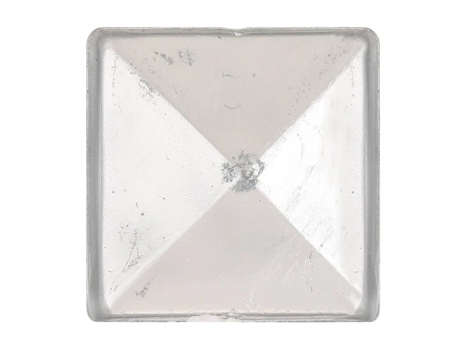 Tapas para postes de valla 6 piezas Metal galvanizado 71x71 mm