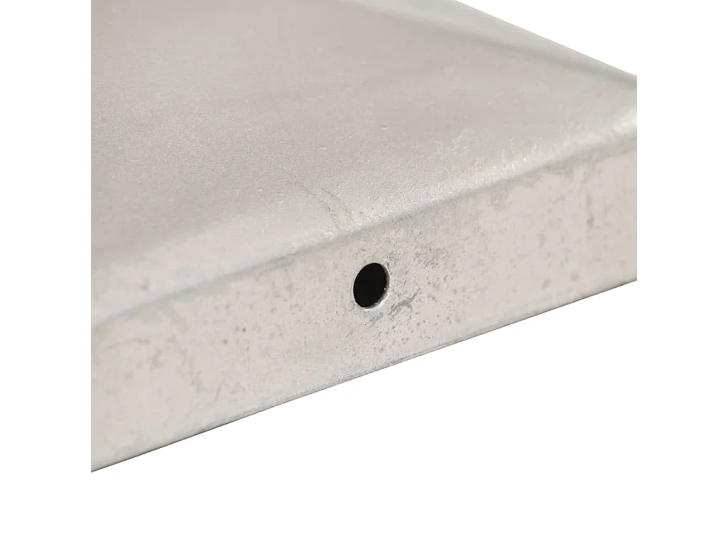 Tapas para postes de valla 6 piezas Metal galvanizado 71x71 mm