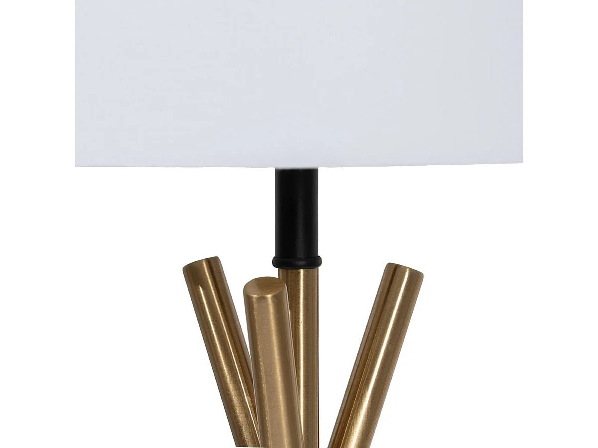 Lampe de Salon Blanc Noir Doré Fer