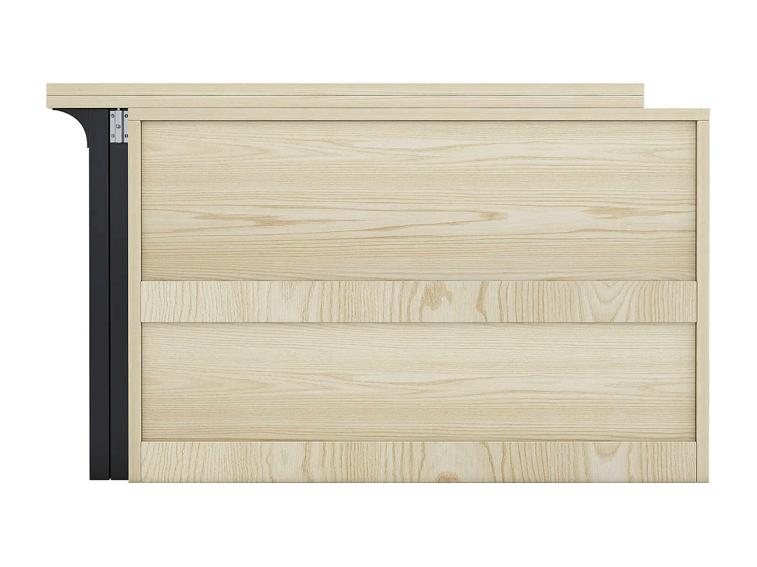 Table à manger pliante avec rangement, table à manger moderne et mobile, table à manger avec grand espace de rangement, naturel+noir