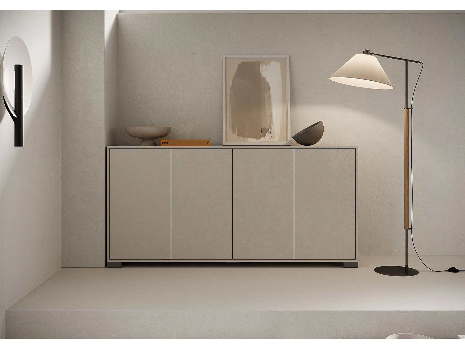 Kommode 4 Türen 172x40x83 cm Lumina cashmere