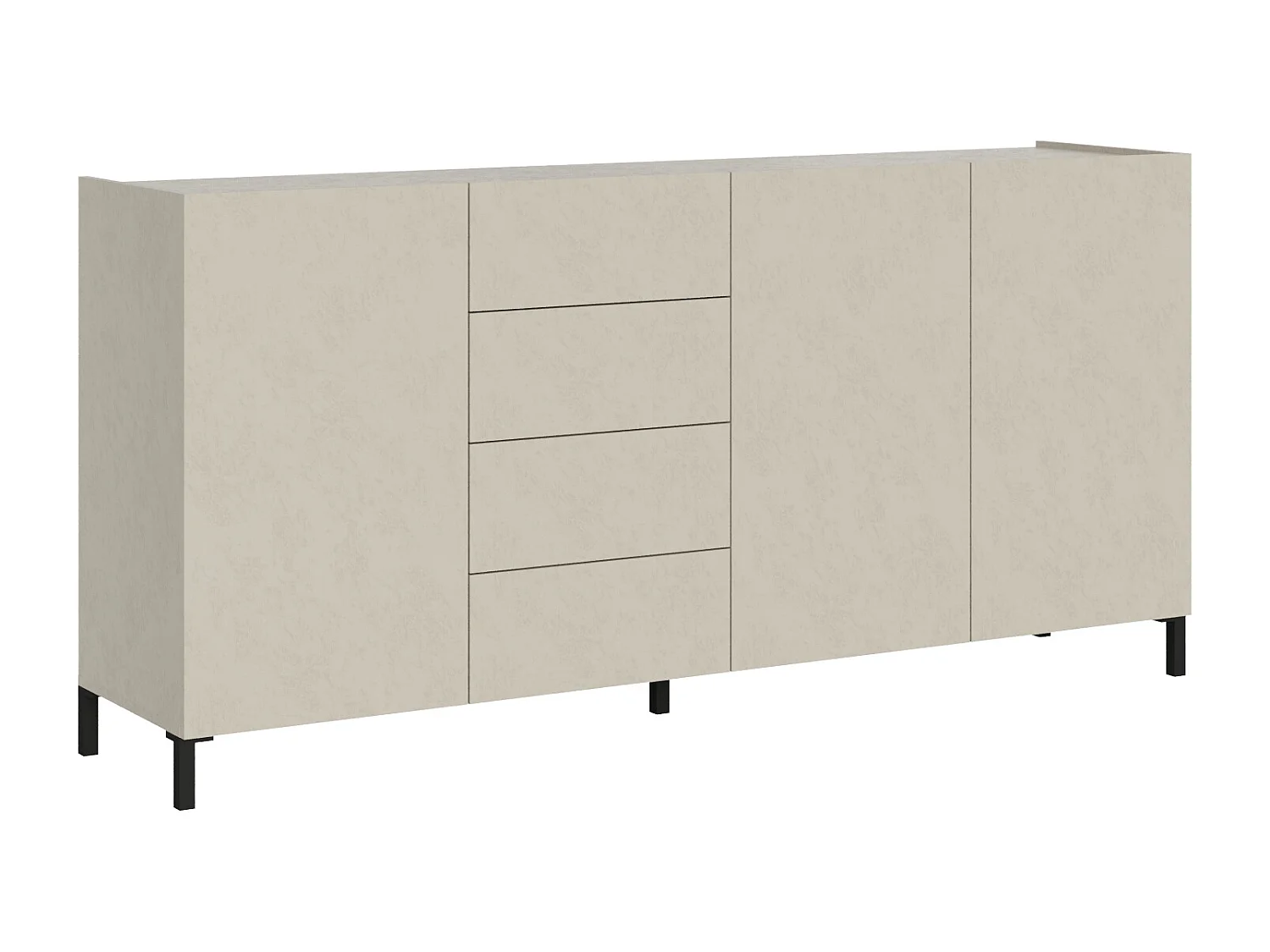 Kommode 3 Türen/4 Schubkästen 174x40x84 cm Solaria cashmere