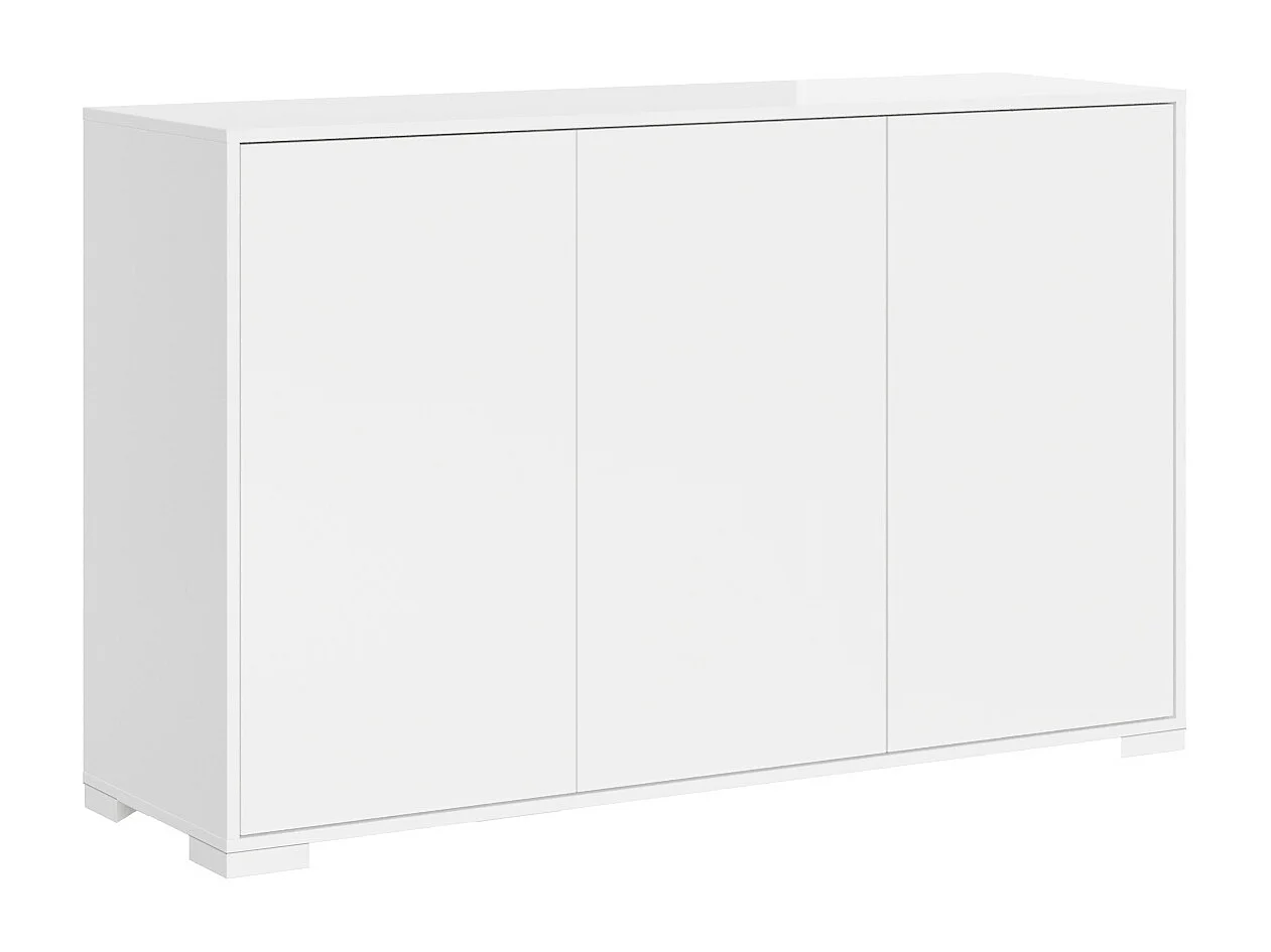 Dressoir met 3 deuren 130x40x83 glanzende wit Lumina