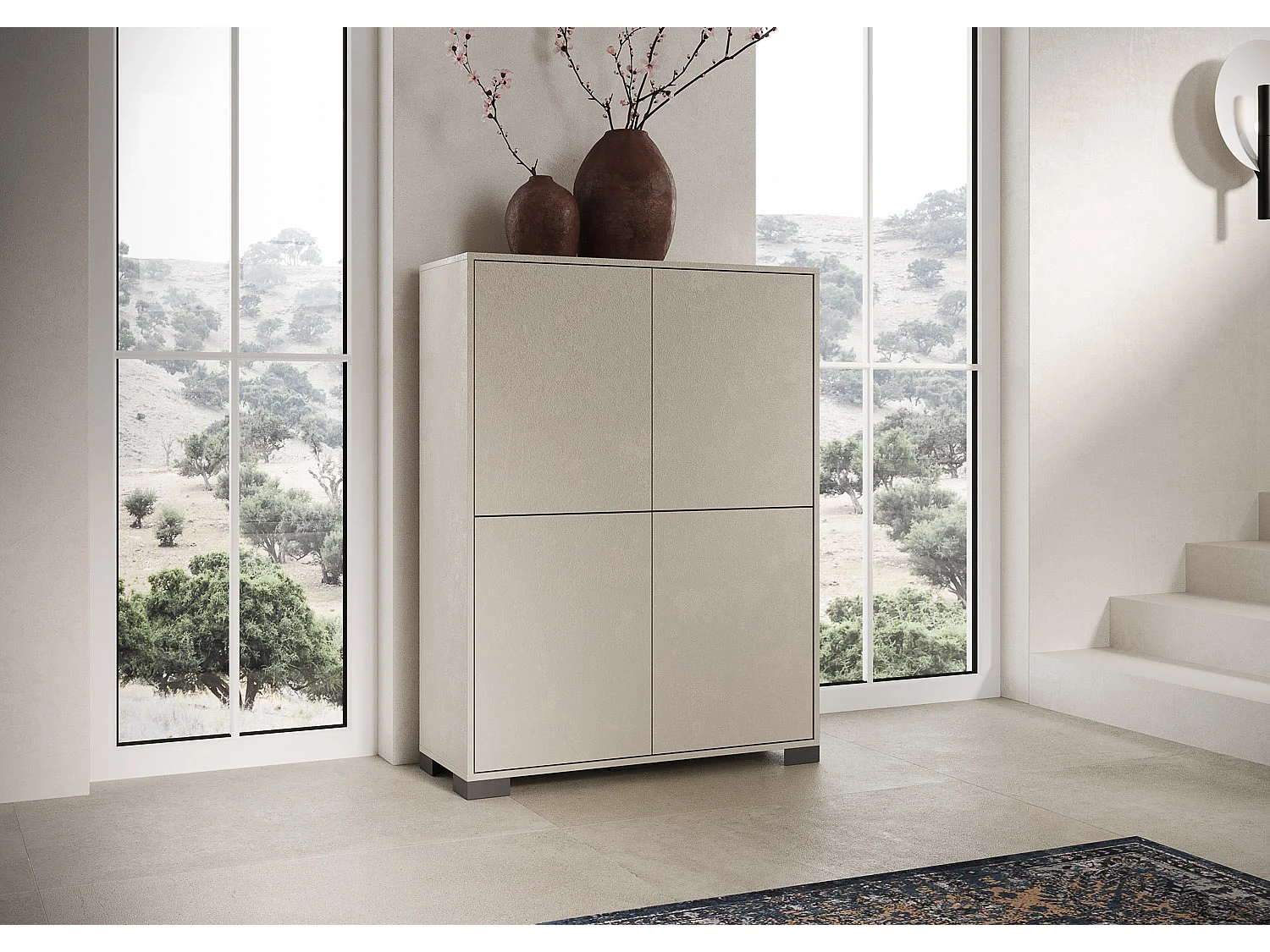 Hochkommode 4 Türen 90x35x120 cm Lumina cashmere