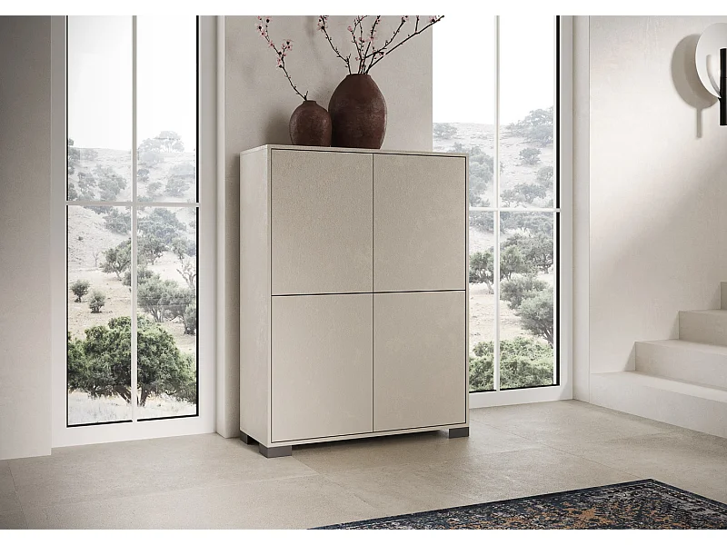 Hoog dressoir met 4 deuren 90x35x120 cm kasjmier Lumina