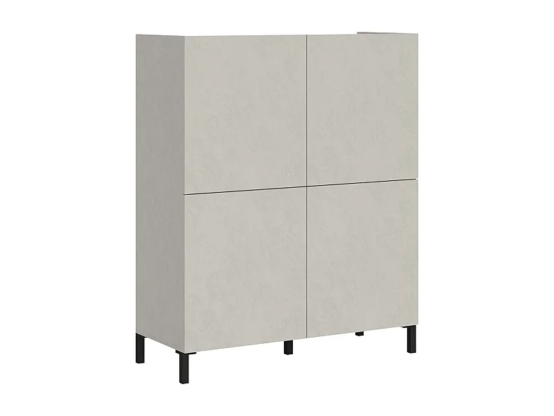 Buffet haut 4 portes 90x35x110 cm Solaria cachemire