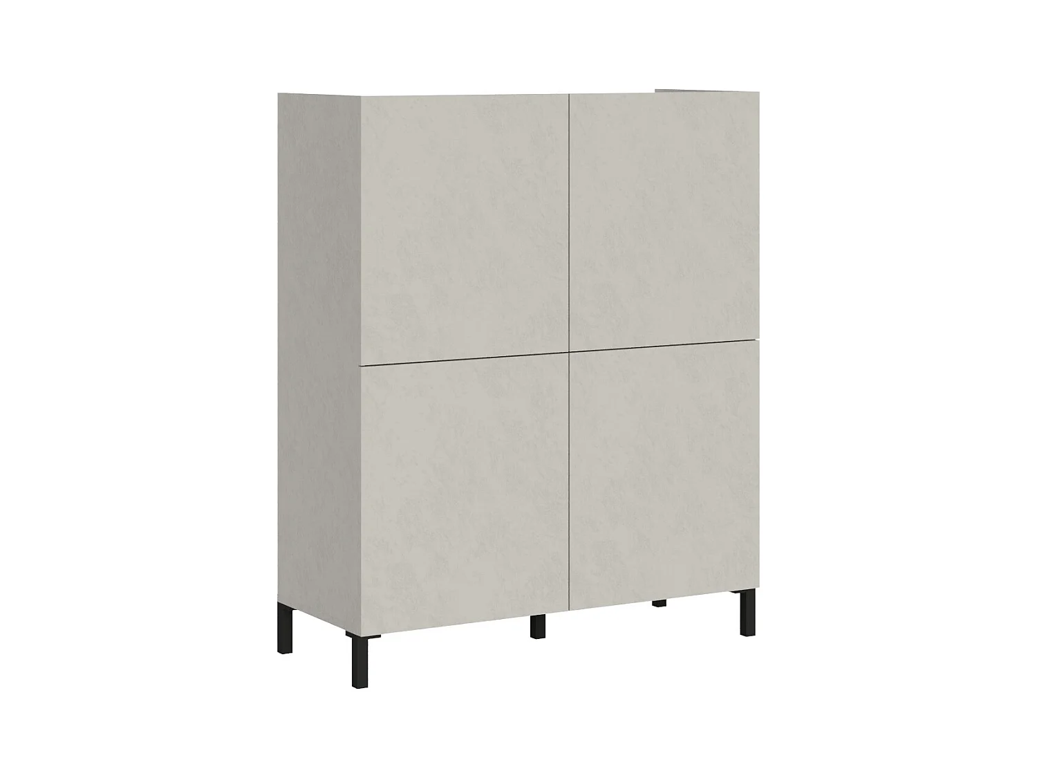 Buffet haut 4 portes 90x35x110 cm Solaria cachemire