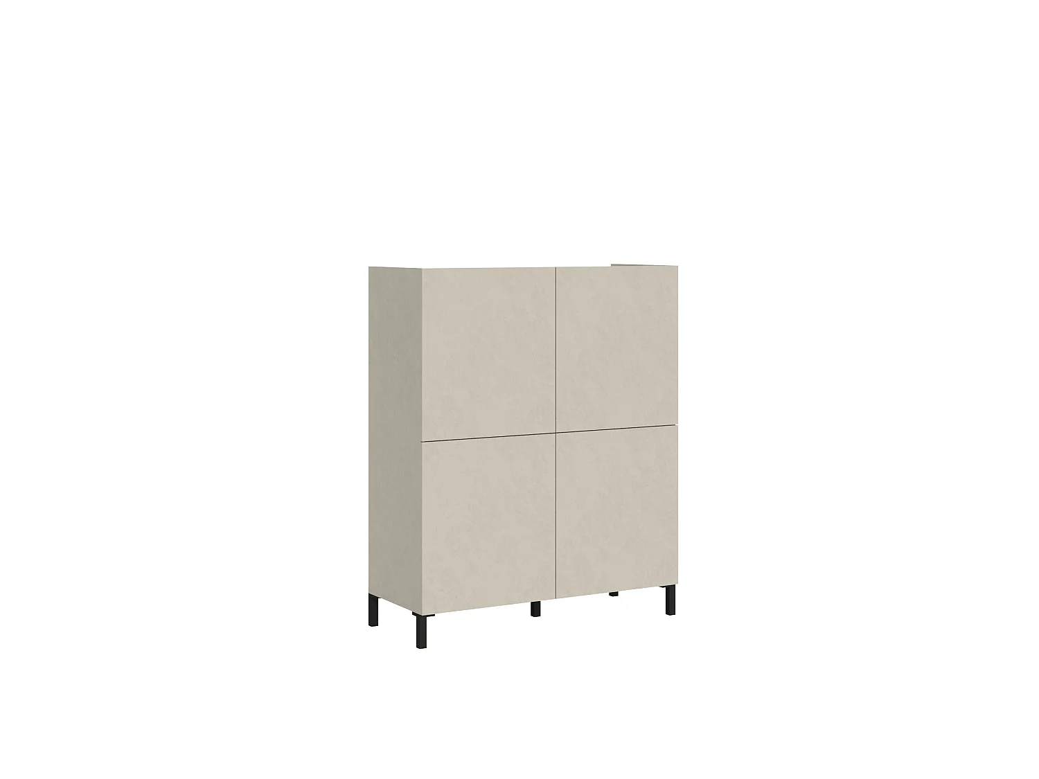 Buffet haut 4 portes 90x35x110 cm Solaria cachemire