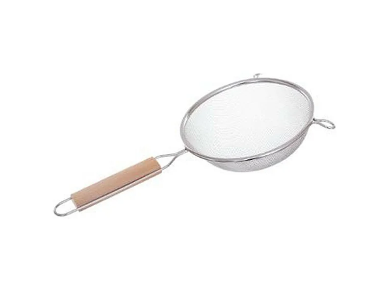 Lot de 3 Passoires Inox & Bois "Sieve" 35cm Argent
