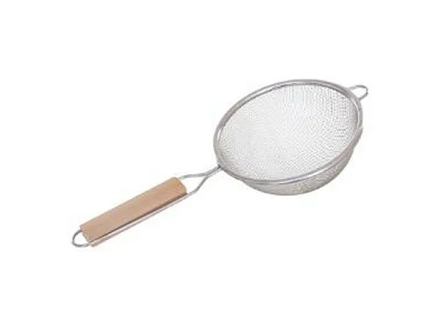 Lot de 3 Passoires Inox & Bois "Sieve" 35cm Argent