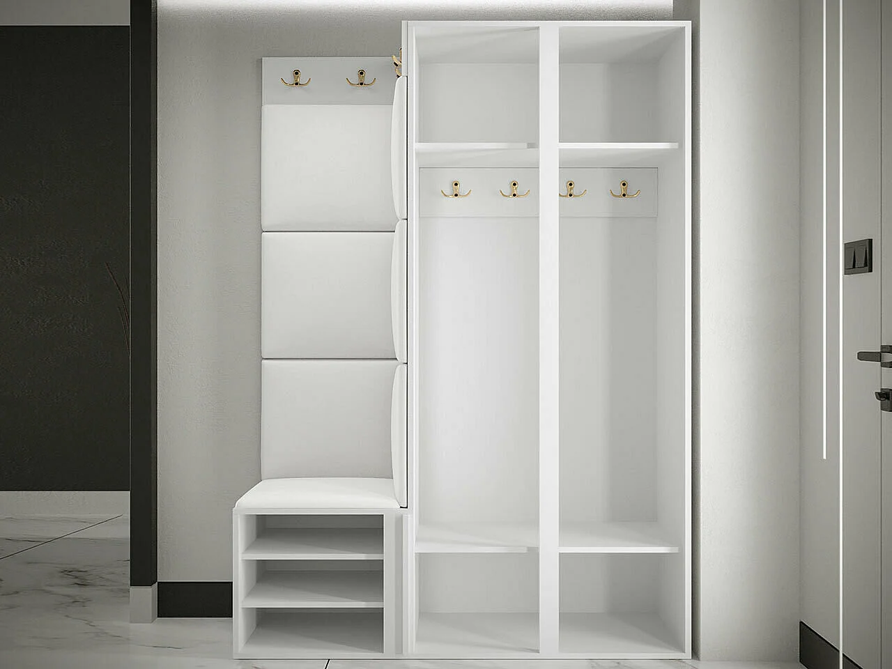 Conjunto para corredor Hartford 380, Espelho, 19x12x5cm