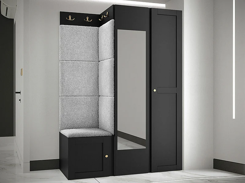 Conjunto para corredor Hartford 380, Espelho, Colocado, 19x12x5cm