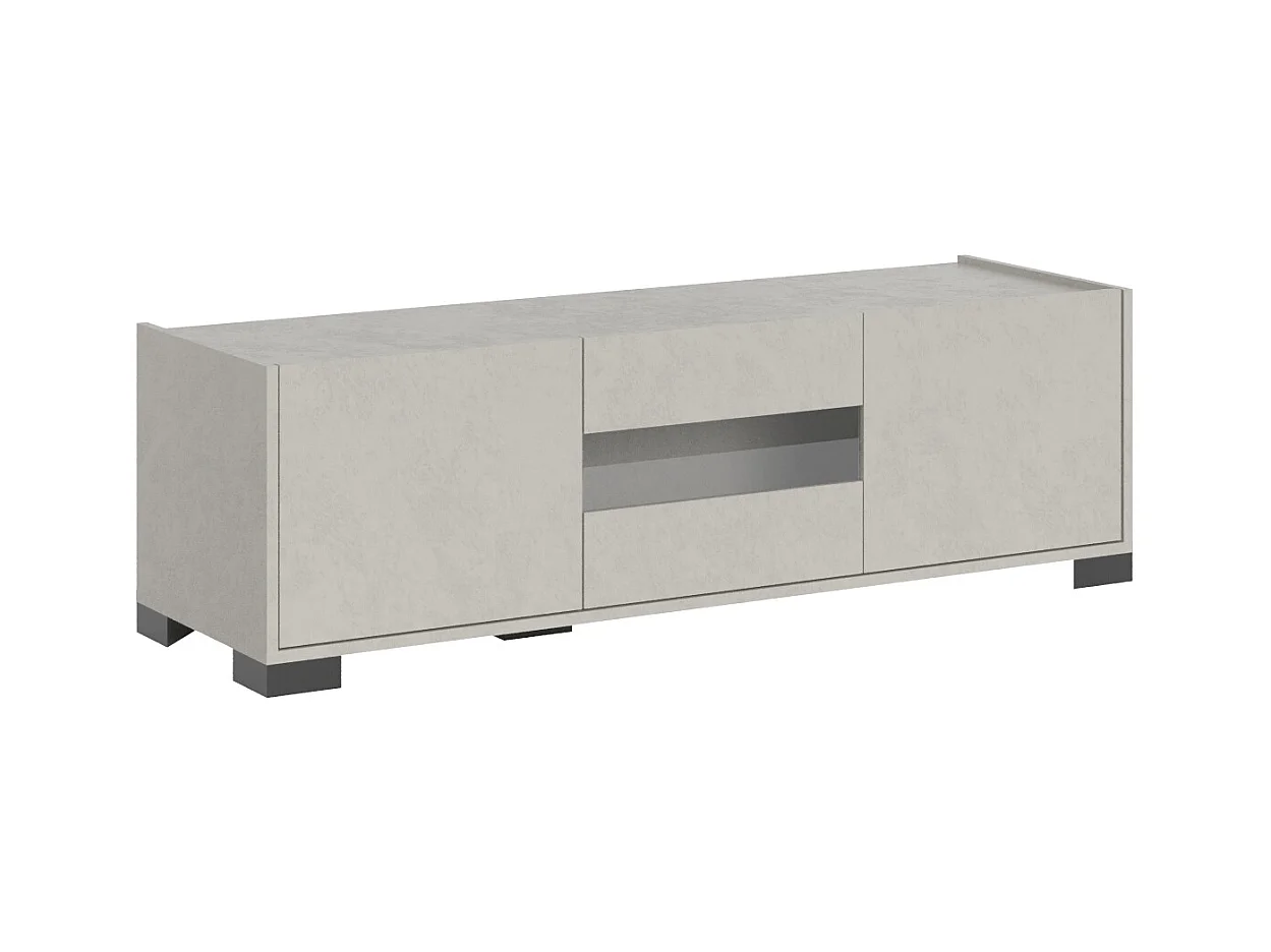 Meuble TV bas 3 portes 130x40x40 Riflesso cachemire