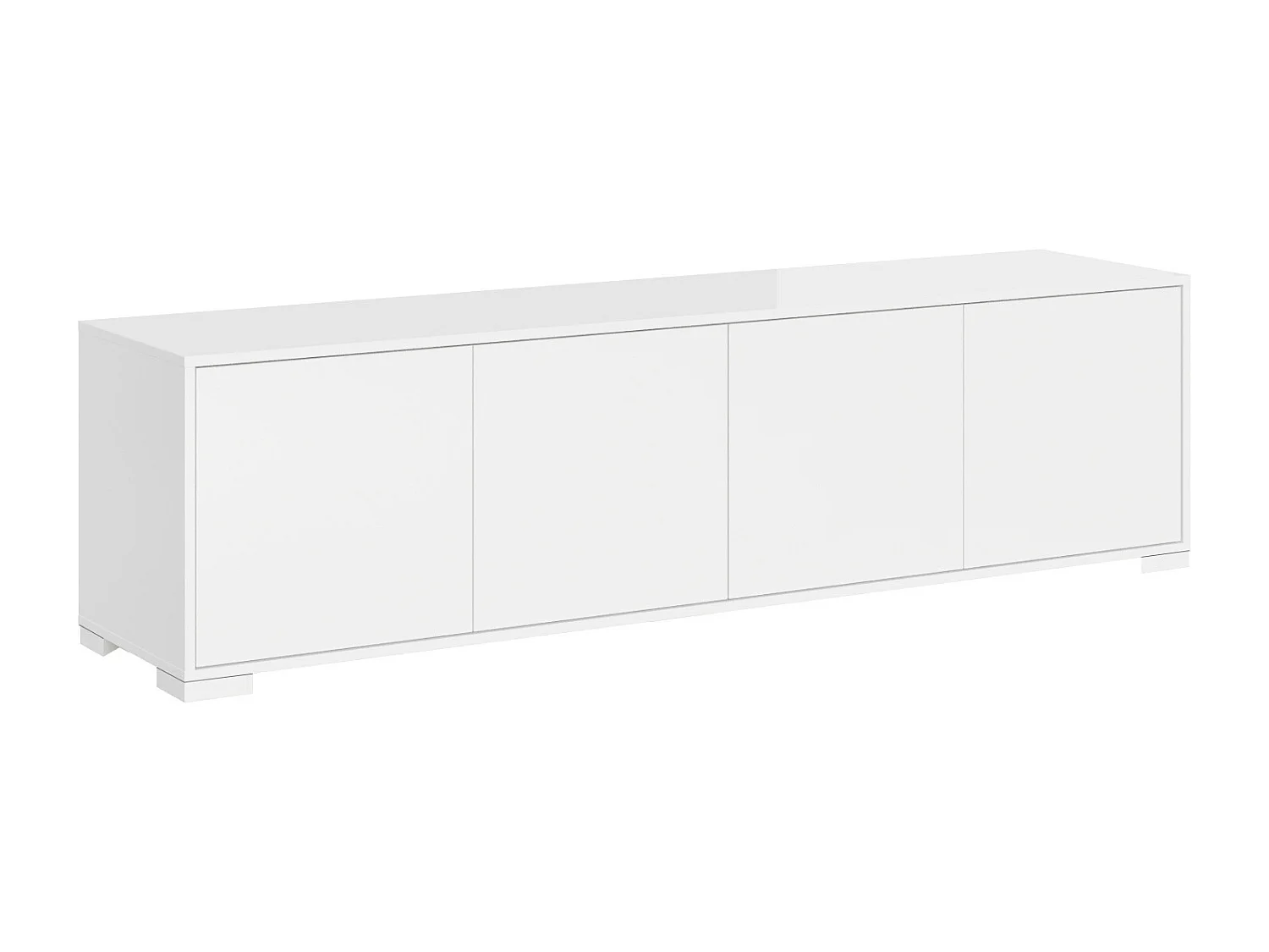 TV-Schrank 4 Türen 172x40x48 cm Lumina glänzendes Weiß