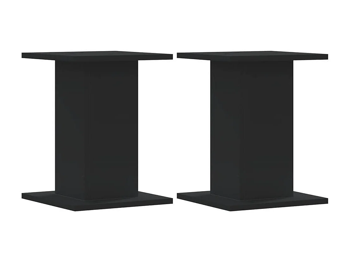 Luidsprekerstatieven 2 stuks zwart engineered hout