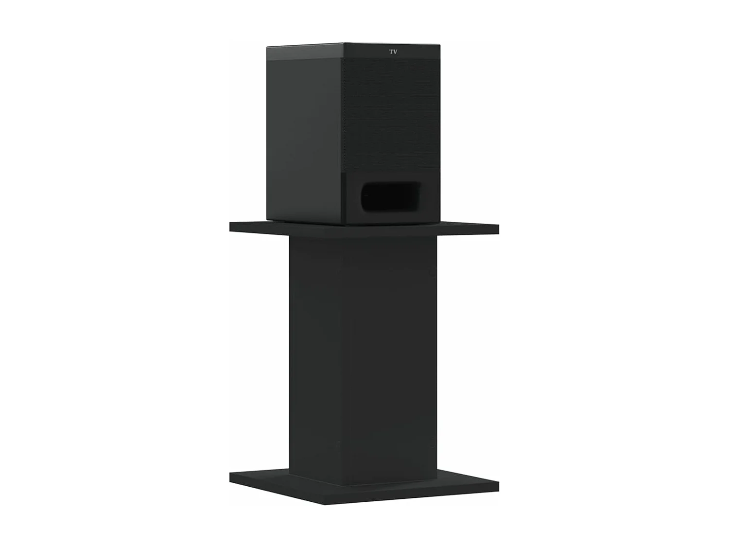 Luidsprekerstatieven 2 stuks zwart engineered hout