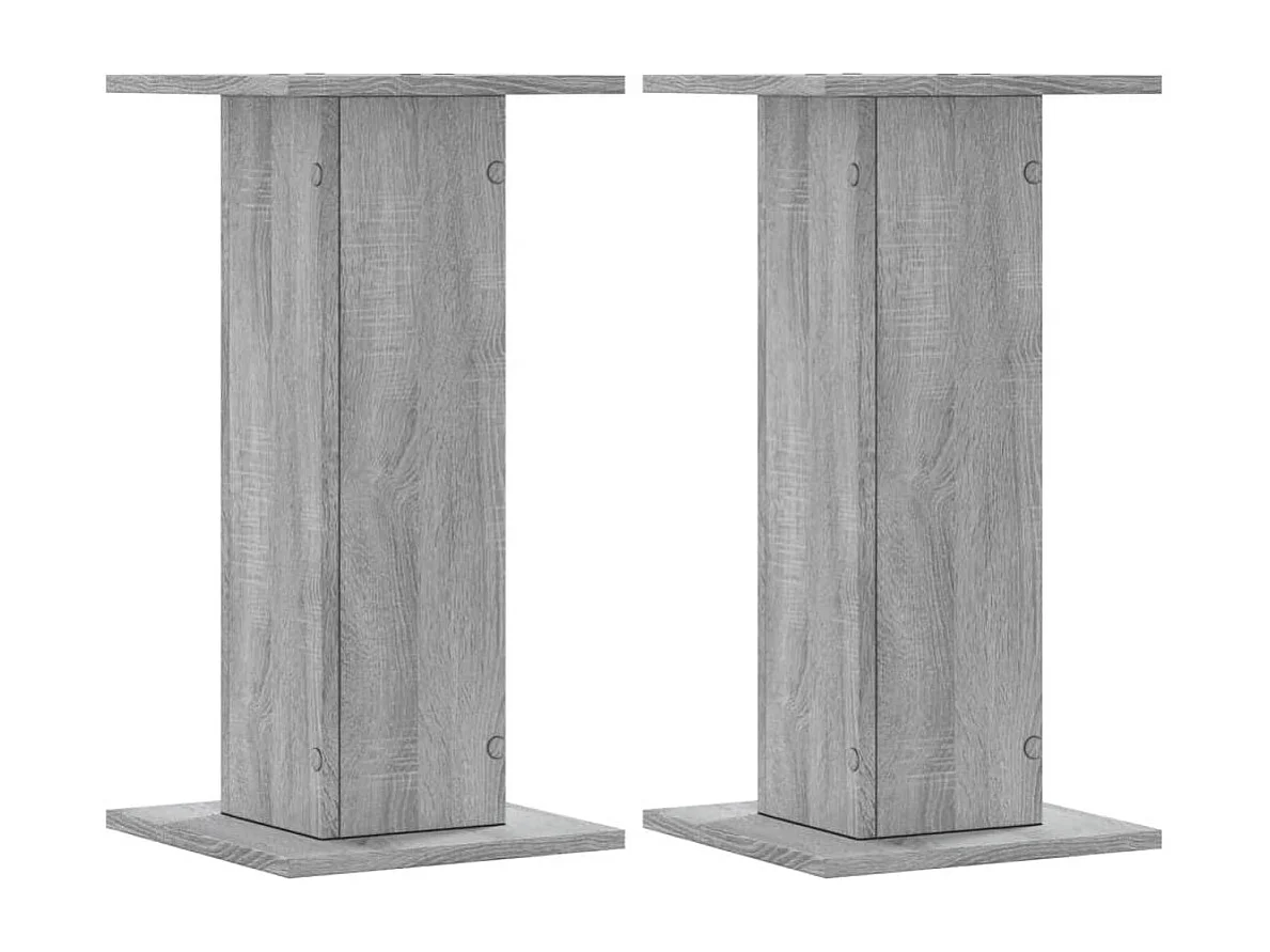 Lautsprecherständer, 2 Stück, graues Sonoma-Holzwerkstoff