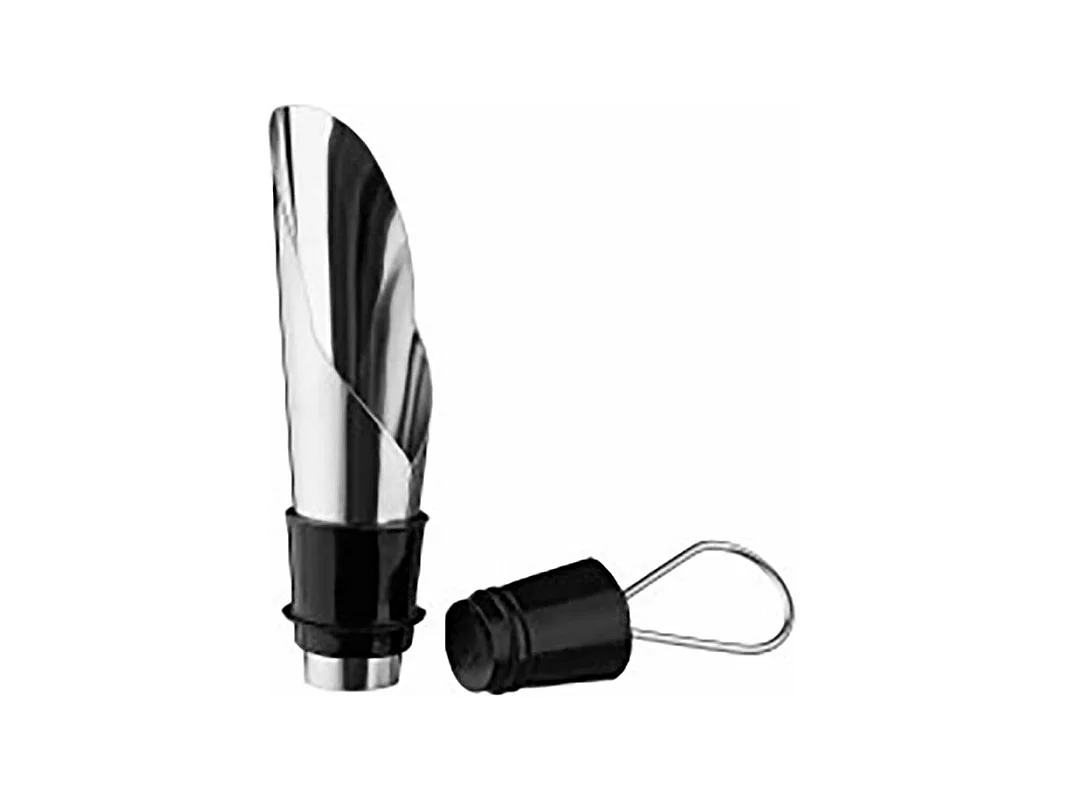 Bouchon Verseur en Inox "Vin" 8cm Argent
