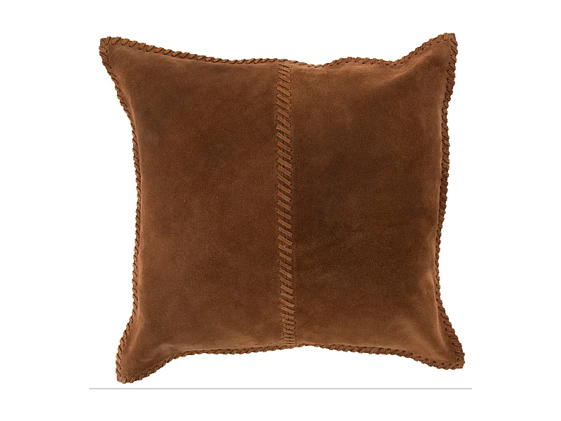 Coussin Déco "Cuir" 44cm Cognac