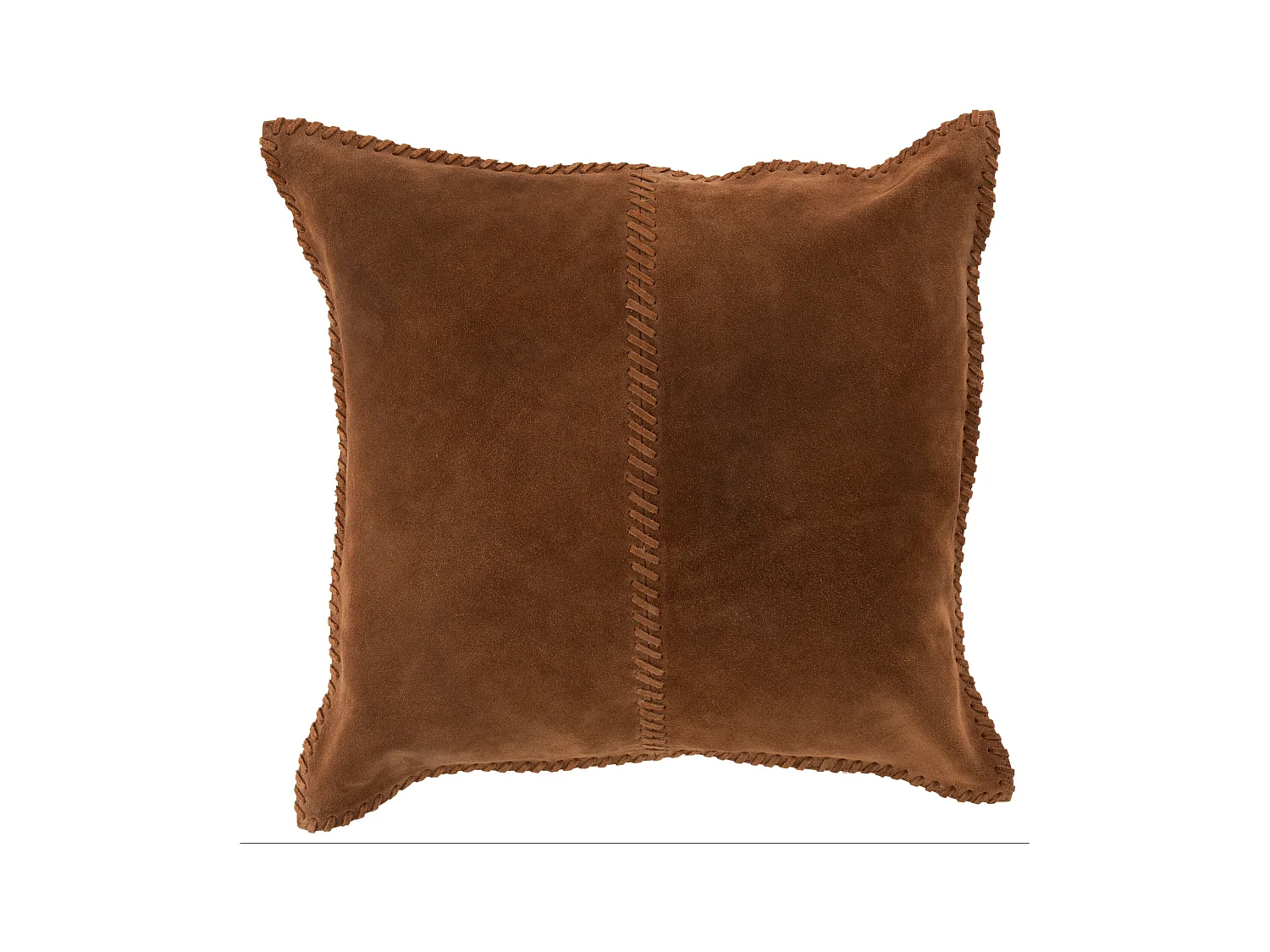 Coussin Déco "Cuir" 44cm Cognac