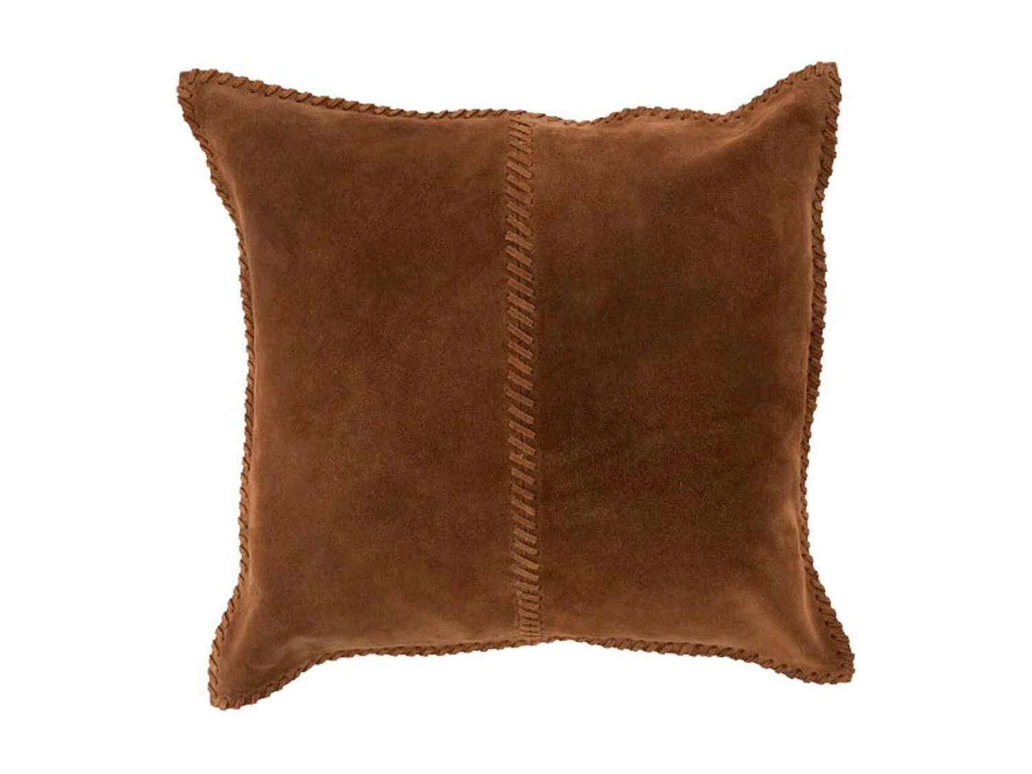 Coussin Déco "Cuir" 44cm Cognac