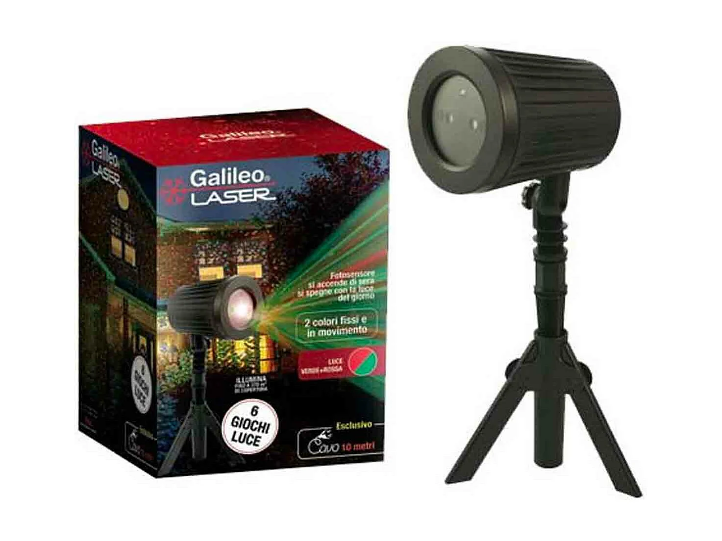 Proyector de luces de Navidad, faro proyector de luz láser para exterior con sensor crepuscular