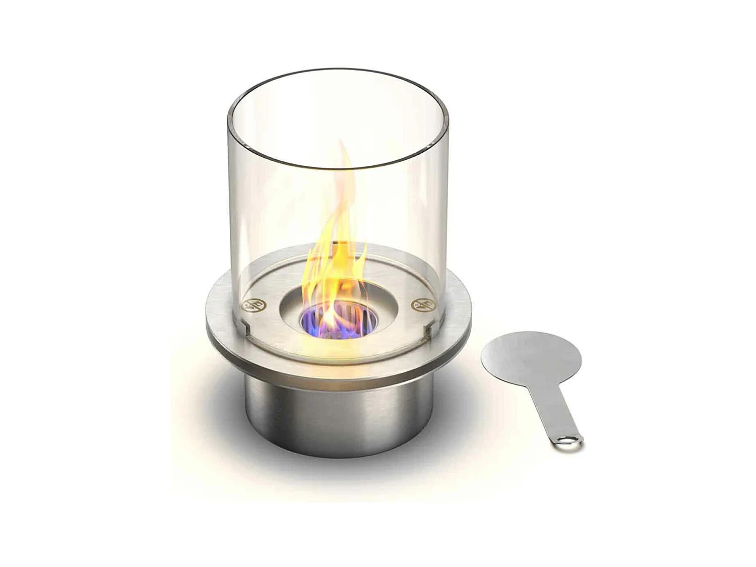 Stromboli - Cheminée au bioéthanol de sol ø 60xH56 cm, blanc