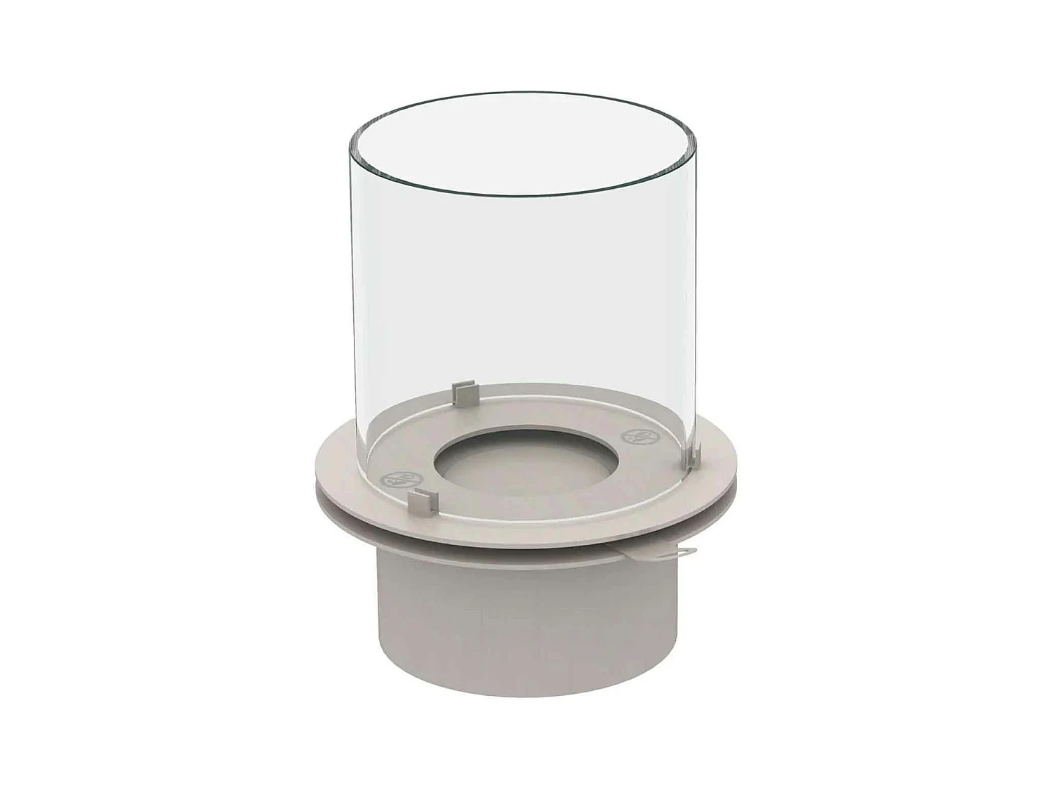 Stromboli - Cheminée au bioéthanol de sol ø 60xH56 cm, blanc