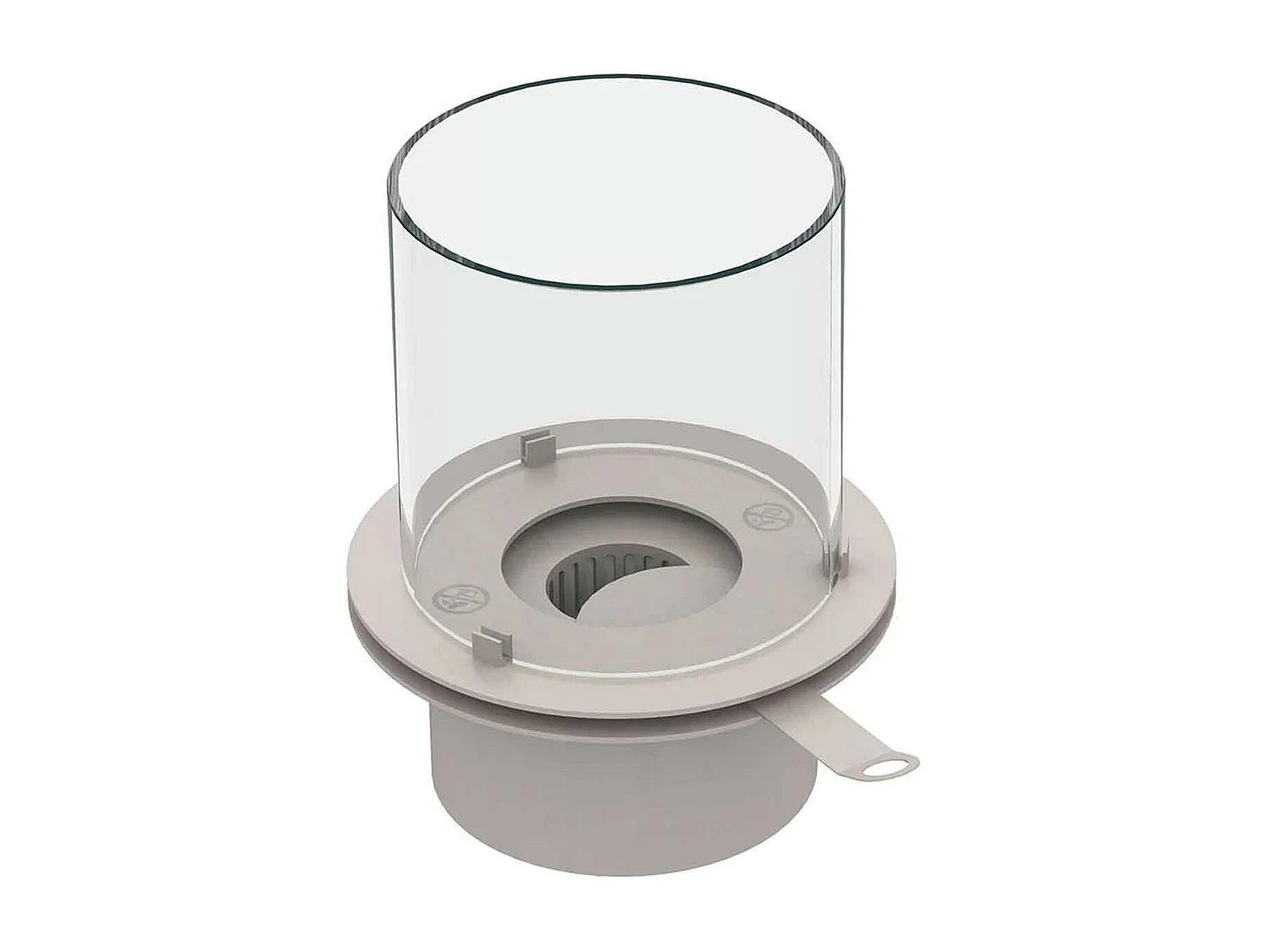 Stromboli - Chimenea de bioetanol de suelo ø 60xH56 cm, blanco