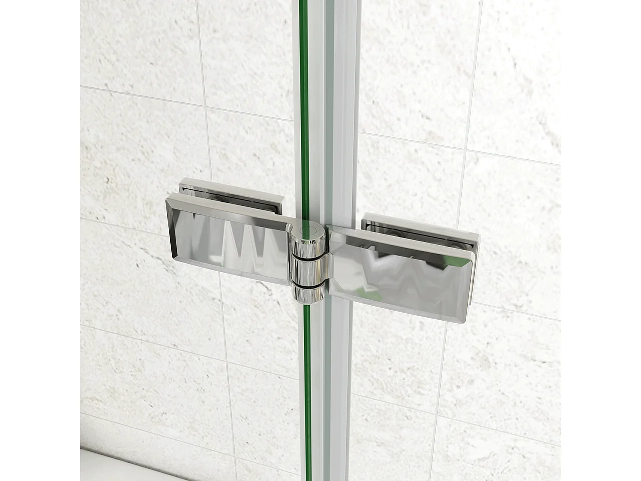 Parete Doccia Per Vasca da Bagno 130x140 cm 3 Ante Movibili Pieghevoli a Libro in Vetro Temperato 6 mm Trasparente Anticalcare Telaio Cromo Lucido