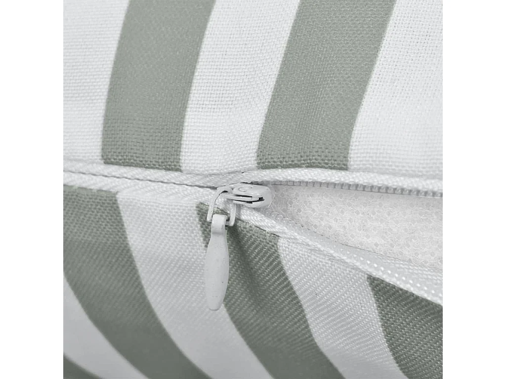 Set di 4 cuscini da esterno con stampa a righe 45 x 45 cm Grigio