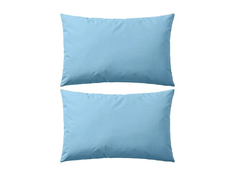 Oreiller d'extérieur lot de 2 60 x 40 cm Bleu clair