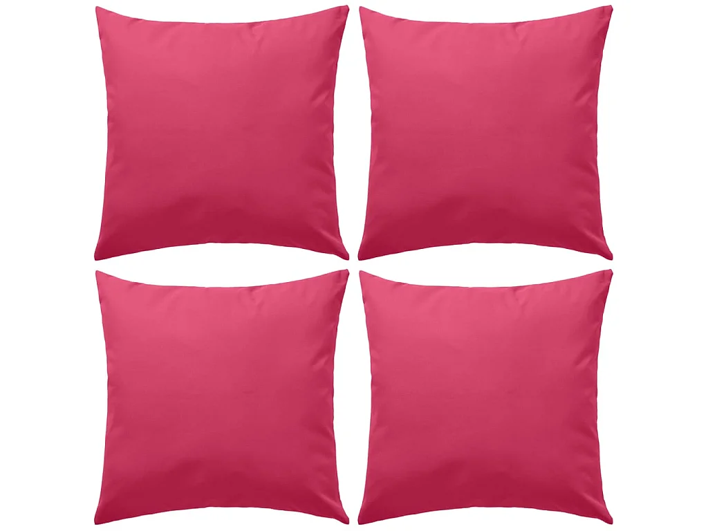 Conjunto de almofadas para exterior de 4 45 x 45 cm rosa