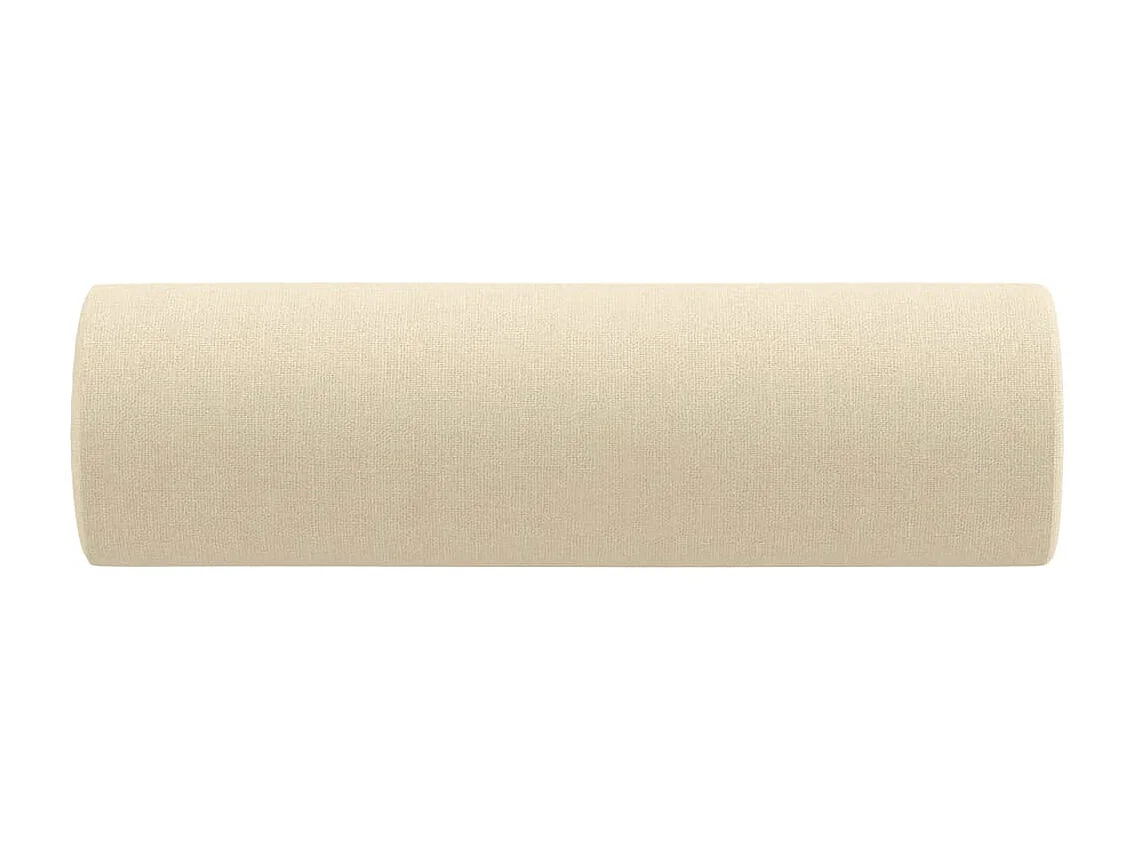 Set 2 cuscini decorativi Tessuto Crema Ø15x50 cm