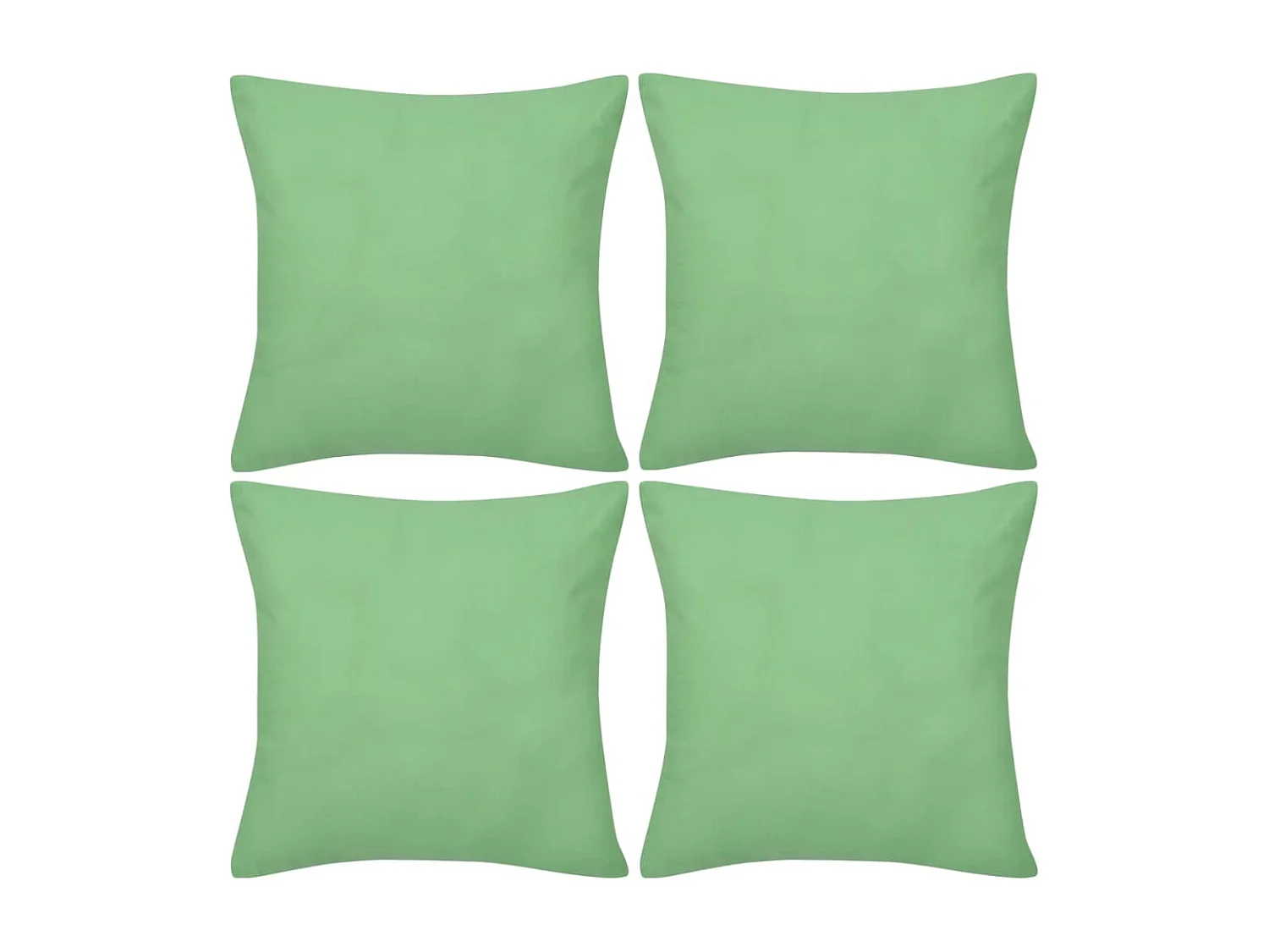 Capas de almofada 4 unidades de algodão verde maçã 40x40 cm